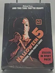 HALLOWEEN 5 HORROR MOVIE TRADING CARDS 24 WAX PACKS SEALED BOX FRIGHT RAGS oop