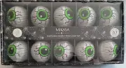 Mikasa Halloween String Lights 10 Ct Paper Lantern Eyeballs LED 5.4’ Battery