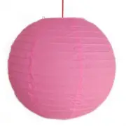 2 Pcs of 12" Chinese Pink Paper Lanterns