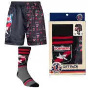 NEW Essendon Bombers Mens Boxer Shorts & Socks Set