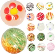 TOBBOMEY 20pcs Glass Marbles Solid Color Marbles Fish Tank Pebbles Tank Large Super Solid Craft Crafts Spheres Sizes Kinds Transparent Games Ball Beads Vase Beads Catching Game Glass