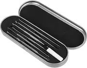 1 Set Reusable Stainless Steel Ear Wax Tools Portable Spring Spiral Ear Cleaner Ear Cleaning Spoon with Box for Home and Travel