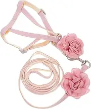 Hohopeti Cat Leash Kitten Traction Soft Cotton Leash Easy to Adjust Pet Leash Cat Leash Rope