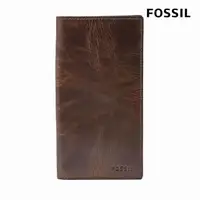 在飛比找momo購物網優惠-【FOSSIL 官方旗艦館】Derrick 真皮長夾-深棕色