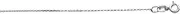 [JewelryWeb] 925 Sterling Silver Rhodium Finish 0.6mm Sparkle Cut Cable Chain Spring Ring Clasp Necklace Jewelry Gifts for Women - Length Options: 41 46 51