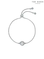 Ted Baker Silver Tone SOLETA: Solitaire Sparkle Crystal Adjustable Bracelet (659097) | $81