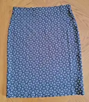 ANN TAYLOR FACTORY PULL ON STRETCH WAIST STRAIGHT SKIRT-SMALL-BLACK/WHITE-**NEW*