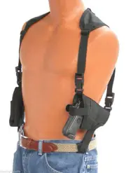 Horizontal Shoulder holster For Smith & Wesson 40 Cal With 4" Barrel