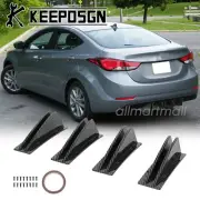 4X CARBON FIBER Rear Bumper Diffuser Lip Splitter Shark Fins for Hyundai Elantra (for: Hyundai)