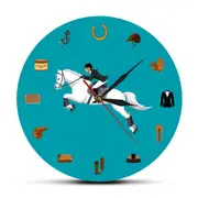 Equestrian Sport Equipment Set Modern Wall Clock Horse Riding Gear Tack