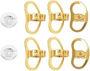 [XIAOYIXIAO] 8Pcs Earring Lifter Backs for Droopy Ears,Durable Pea-Shaped Locking Backs for Heavy Earrings, Secure Stud Backing Replacements, Large Backers for Jewelry Support (C)