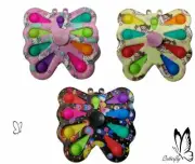 Supersized Black Butterfly Pattern Push pop Bubble Sensory Fidget Toy
