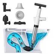High Pressure Air Drain Blaster Plunger Stainless Steel for Sink Bathtub