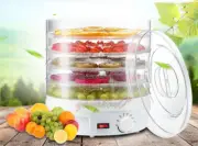 5 Tray New Electric Food Dehydrator Fruit Vegetable Dryer Beef Snack Jerky White