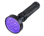 100 LED 395 nM UV Ultra Violet Flashlight Blacklight Torch Light Lamp Aluminum