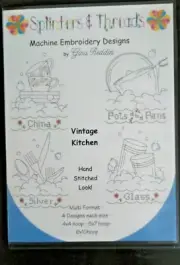 Vintage Kitchen Machine Embroidery Designs CD from Splinters & Threads