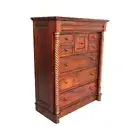 Solid Mahogany Wood Barley Twist Chest of Drawers Antique Style