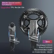 Road Bike Crank Protective Film Carbon Fiber Universal Crank Guards Protective Film Anti-collision Road Bicycle Crank Stickers R8100 UT matte
