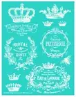 NEW “Vintage Labels & Crowns” Chalk Couture Chalk Transfer Stencil Size B