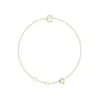 14k Yellow Gold .04 CTW Natural Diamond Initial C 6-7" Bracelet Gift for Mother