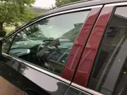 RED CARBON FIBER Pillar Posts Trim B-Pillars 6PCS FOR Honda CR-V 2012-2016 (for: Honda)