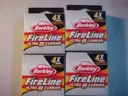4 SPOOLS BERKLEY FIRELINE ULTRA 8 CARRIER 4 LB 200 YDS FISHING SMOKE line ice