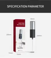 Electric Milk Frother Including Bracket Mini Foam Coffee Maker Egg Beater for Ch