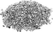 HAWILLOSCH 200g Bulk DIY Craft Supplies Fine Gemstone Glitter Shards for Nail Art Epoxy Crafts Body Glitter Silver 1-3mm