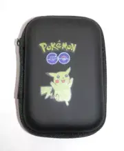 Pokemon Go Trading Card Storage Case • Black Zip Around 3.25x4.5" Pikachu New