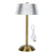 Led Cordless Table Lamp Dimmable Crystal Table Lamp 3-Color Led Gold Lamp Tou AU