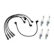 Bosch Ignition Leads + 4 Denso Iridium TT Spark Plugs for Mazda 323 BG BG8P BG8S