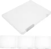 GARIOUANS 4pcs Document Organizer Box Flat Certificate Storage Case Portable and Lightweight Material for Home Office for Photos Certificates and Items