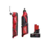 Milwaukee Oscillating Multi-Tool 12V Li-Ion Cordless + Rotary Tool + 6Ah Battery