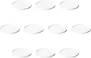 Set of 10 Shine White 8.3 inches (21.2 x 2 cm) Round Plates | Round Plates (Large) Setomonohonpo