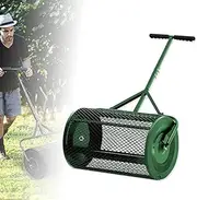Compost Spreader for Lawn and Garden, Fertilizer Compost Spreader with T Shaped Handle, Peat Moss Spreader, Durable & Lightweight, for Top Dressing Compost, Dirt, Mulch, Fertilizer, Soil