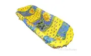 LE CLUNY, SUNFLOWER BLUE FRENCH PROVENCE BREAD / ROLL BASKET, w/ LINER, NEW