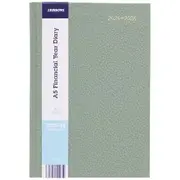 J.Burrows A5 Day to Page 2025/26 Embossed Diary Pebble Sage