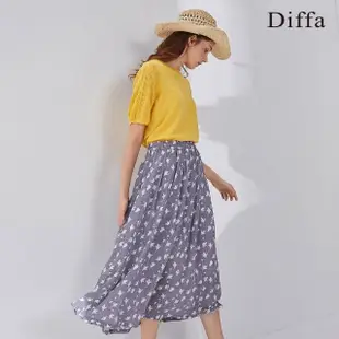 【Diffa】藍白花長裙-女