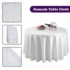 Table Cloth Round Cover Damask Jacquard Floral Table Runner Wedding Decor