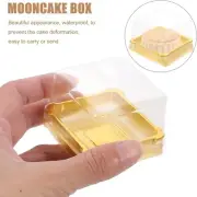 Cupcake Container 50Pcs 100g Mini Plastic Cake Box Square Moon Cake Packing Box