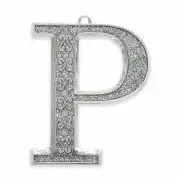 Letter P | Harvey Lewis Holiday Ornament Christmas Tree Ornament With Crystals