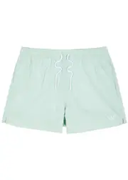 Emporio Armani Logo-embroidered Shell Swim Shorts - Mint 46 (W30 / S)