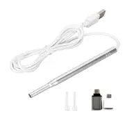 Visual Ear Cleaner Ear Stick Endoscope Earpick Camera Otoscope with 6 LED Lights -Silver
