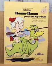 Flintstones 1974 Bamm-Bamm Paper Dolls Book Vintage Hanna Barbera