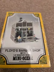 HO Scale Vintage Woodland Scenics Mini-Scenes Floyd's Barber Shop M111 New Seal