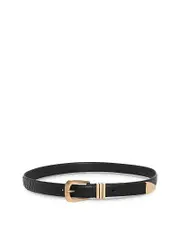 Allsaints Women's Feather Snake Embossed Leather Belt