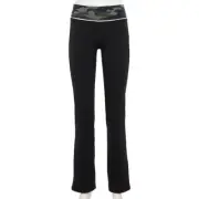 SO - Junior's Girl's Bootcut High Rise Yoga Pants with Piping - Size Small