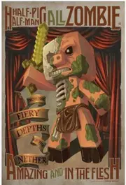 Minecraft - Half Pig, Half Man Poster