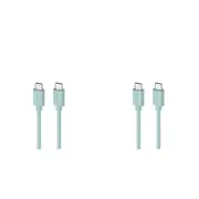 2PK Moki USB-C to USB-C SynCharge Cable 1M iPhone/Android Pastel Green