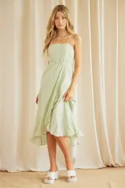 Ally Fashion Green Maxi Dress Sleeveless - Size 10, Women's Maxi Dress